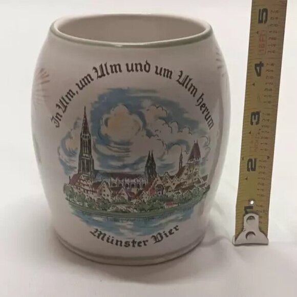 Beer Mug Ulmer Keramik Munster Ceramic Bier Stein Early Logo Germany Vintage EUC - Picture 9 of 9